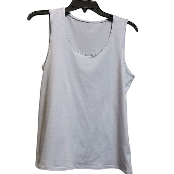 Eileen Fisher NWT Organic Cotton Scoop Neck Tank in Ice Periwinkle Size … - Picture 4 of 6